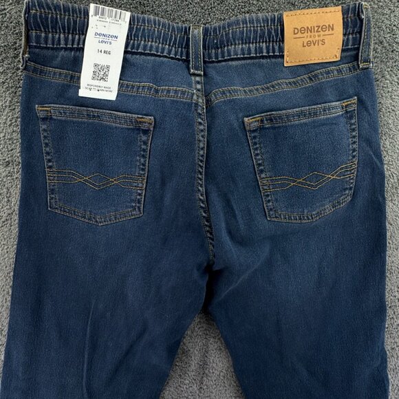 DENIZEN From Levi's Women's Jeans 14 Reg Blue Denim Elastic Waist Athletic Pull - Picture 11 of 14